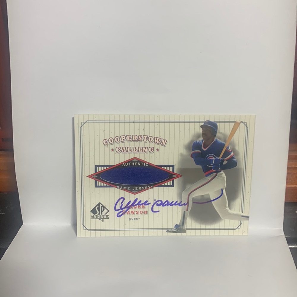 2001 Upper Deck Andre Dawson CubsGame Used Jersey IP Auto #CC-AD (030)